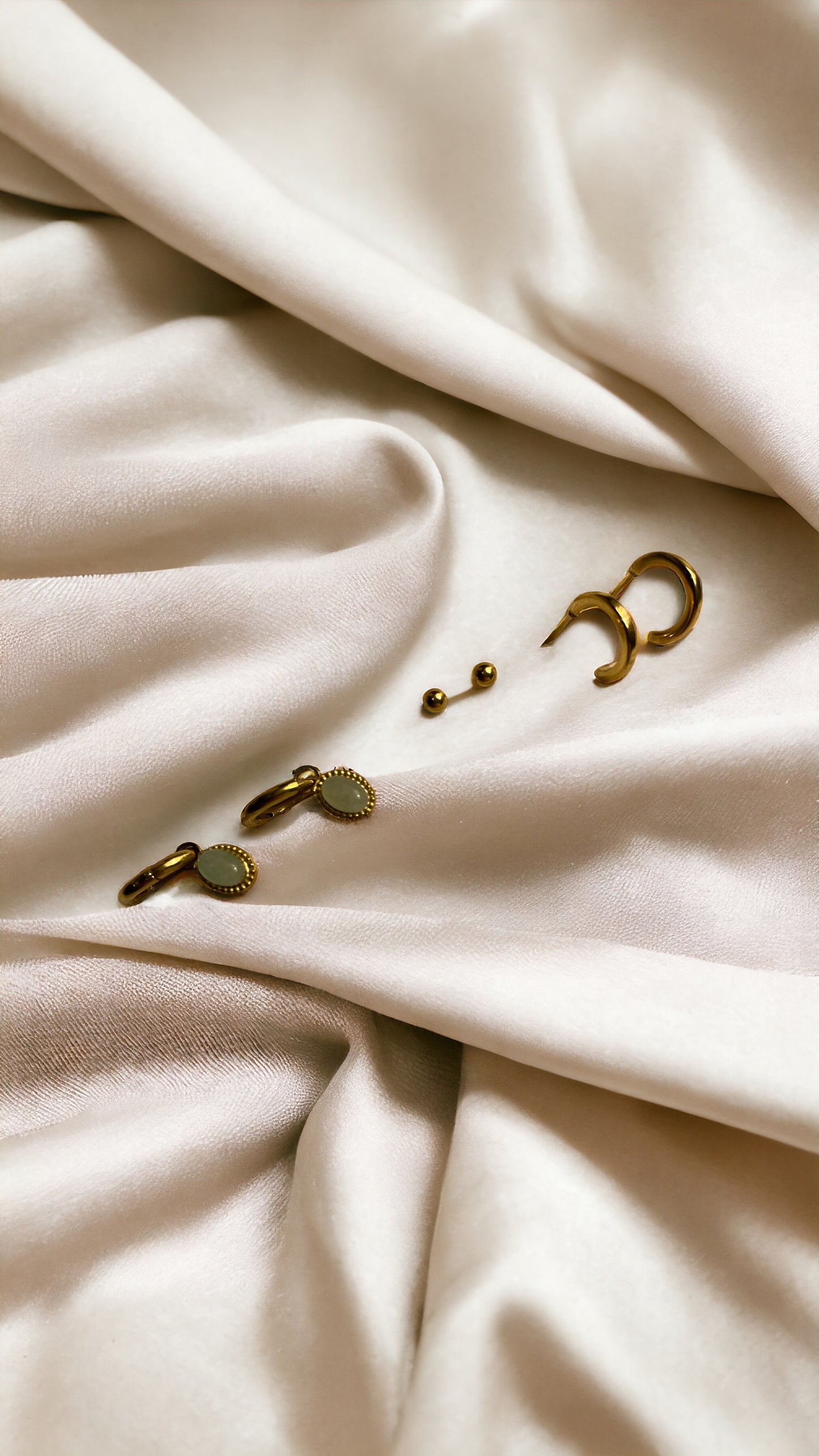 Lot de trois paires de boucles d’oreilles Acier Inoxydable