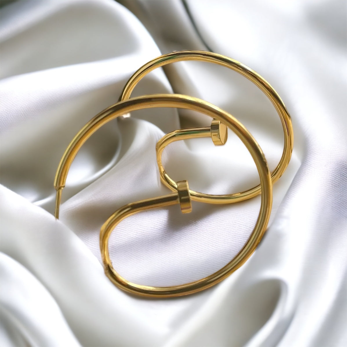 Boucles d’oreilles Lune acier inoxydable