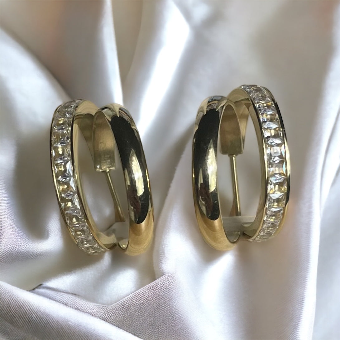 Boucles d’oreilles Moon acier inoxydable