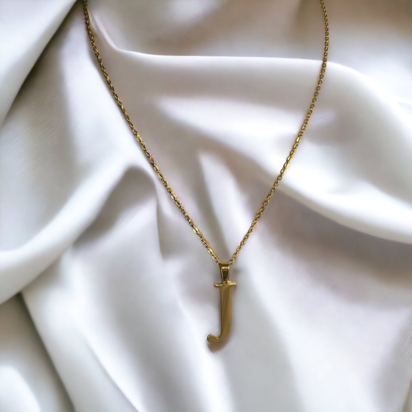 Collier J Jade acier inoxydable