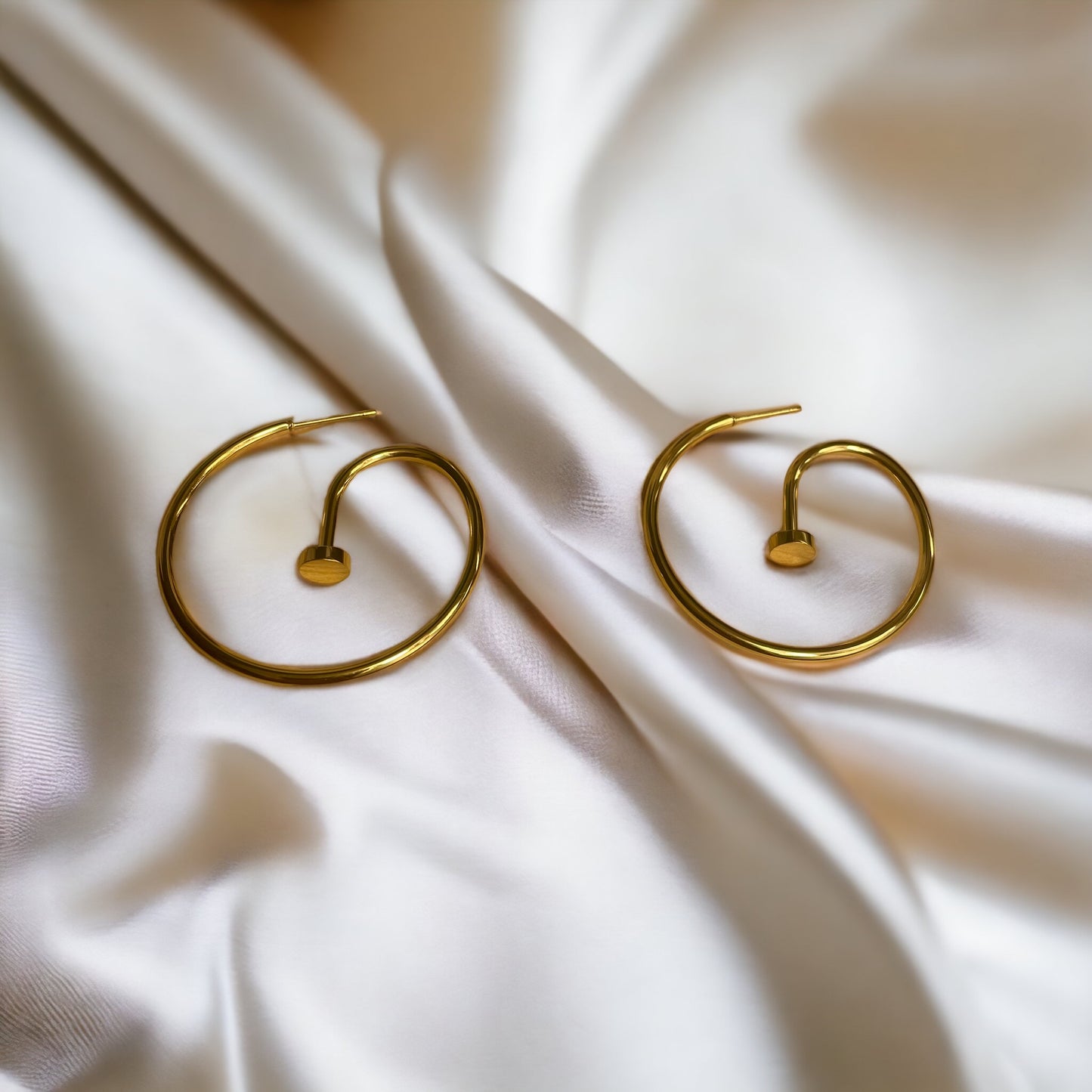 Boucles d’oreilles Lune acier inoxydable